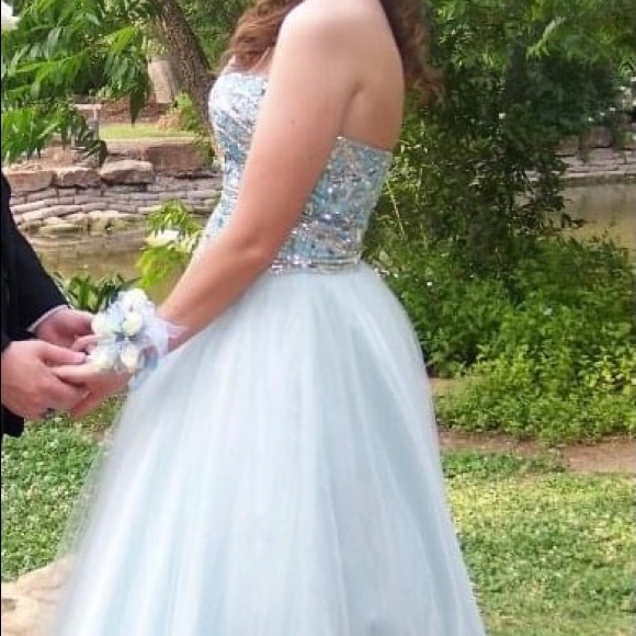 Terani Couture Jeweled Baby Blue Ball Gown - Picture 10 of 10